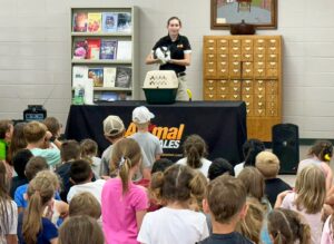 Children meet animals during Weatherford Public Library event